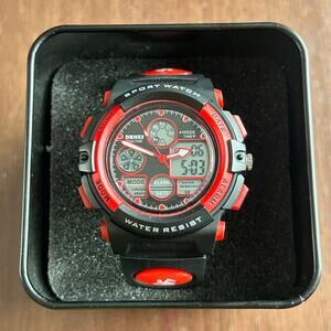 SKMEI 1163 Unisex Kids Black Band Digital & Analog Dial Quartz Wrist Watch